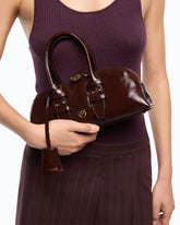 Escape Bag Horizontal small handbag in new shiny leather - Dark Red | Pinko