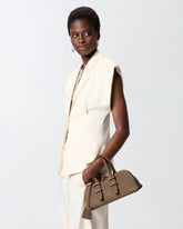 Small Escape Bag in leather - Beige | Pinko