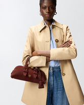 Small Escape Bag in leather - Burgundy | Pinko
