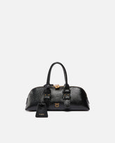 Escape Bag Horizontal small handbag in tumbled leather - Black | Pinko