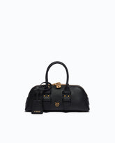 Kleine Handtasche Escape Bag Horizontal aus Narbenleder - Schwarz | Pinko