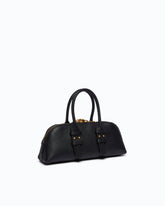Kleine Handtasche Escape Bag Horizontal aus Narbenleder - Schwarz | Pinko