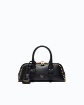 Medium leather bowling handbag with studs PINKO Galleria - | Pinko