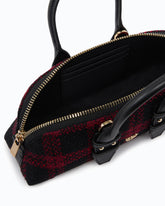 Escape Bag Horizontal small handbag in tweed and leather - Multicolor Black-Red | Pinko