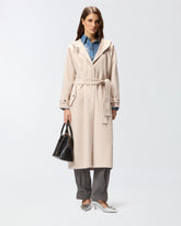 Langer Mantel aus Double-Tuch mit Gürtel - | Pinko