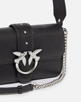 Mini Love Bag Slouchy shoulder bag in biker leather - | Pinko
