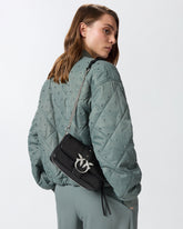 Mini Love Bag Slouchy shoulder bag in biker leather - | Pinko