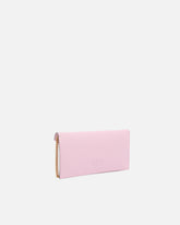 Small smooth leather envelope clutch bag with Love Birds logo - | Pinko