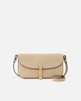 Saddle Flat medium shoulder bag in suede - | Pinko