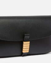 Saddle Flat medium shoulder bag in leather - Black | Pinko