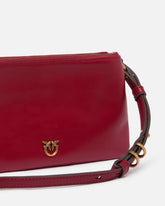 Kleine Umhängetasche Mini Double Bag aus Leder mit Schulterriemen - | Pinko