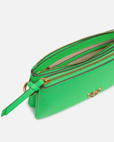 Leather Mini Double Bag with shoulder strap - | Pinko