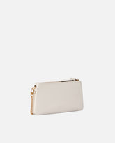 Leather Mini Double Bag with shoulder strap - White | Pinko