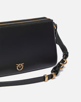 Kleine Umhängetasche Mini Double Bag aus Leder mit Schulterriemen - | Pinko