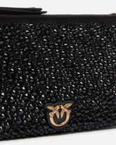 Mini Double Bag fully rhinestoned shoulder bag - | Pinko