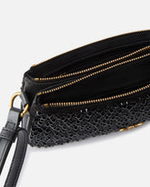 Mini Double Bag fully rhinestoned shoulder bag - | Pinko
