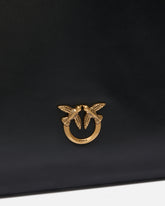 Leather Mini Slouchy Bag with Love Birds logo - | Pinko