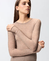 Crew-neck sweater with sequins - | Pinko