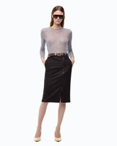 Crew-neck sweater with sequins - Grey | Pinko