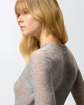 Crew-neck sweater with sequins - | Pinko