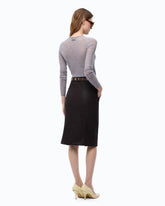 Crew-neck sweater with sequins - Grey | Pinko
