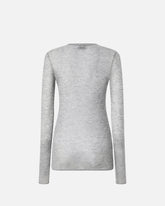 Pullover mit Rundhalsausschnitt und Pailletten - Grau | Pinko