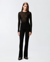 Crew-neck sweater with sequins - | Pinko