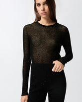 Crew-neck sweater with sequins - | Pinko