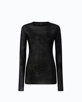 Crew-neck sweater with sequins - | Pinko