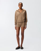 Pullover mit V-Ausschnitt und Pailletten - | Pinko