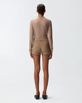 Pullover mit V-Ausschnitt und Pailletten - | Pinko