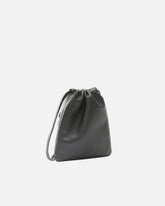 Baby Slouchy Bag leather shoulder pouch in leather with jewel flowers - | Pinko