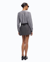 Sweater with Love Birds logo - Grey | Pinko