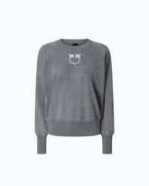 Sweater with Love Birds logo - | Pinko