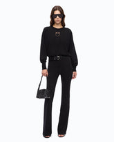 Sweater with Love Birds logo - Black | Pinko