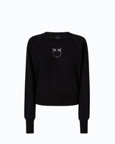 Sweater with Love Birds logo - | Pinko