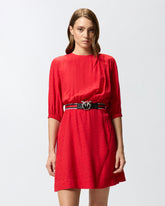 Viscose jacquard dress - | Pinko