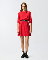 Viscose jacquard dress - | Pinko