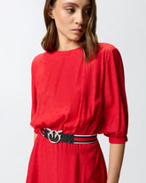 Viscose jacquard dress - | Pinko