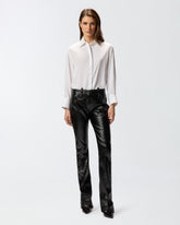 Poplin and crêpe shirt - | Pinko
