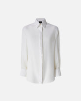 Poplin and crêpe shirt - | Pinko