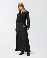 Poplin and crêpe shirt - | Pinko