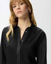 Poplin and crêpe shirt - | Pinko
