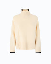 Wool and cashmere turtleneck sweater - Beige | Pinko