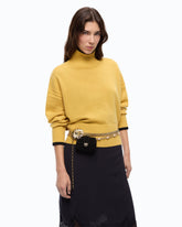 Wool and cashmere turtleneck sweater - Yellow | Pinko
