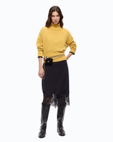 Wool and cashmere turtleneck sweater - Yellow | Pinko