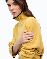 Wool and cashmere turtleneck sweater - Yellow | Pinko