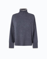 Rollkragenpullover aus Wolle und Kaschmir - Dunkelgrau | Pinko