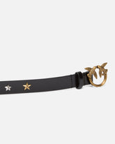 2.2-cm belt with studs and Love Birds buckle - | Pinko