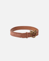 4-cm leather belt with Love Birds buckle - | Pinko